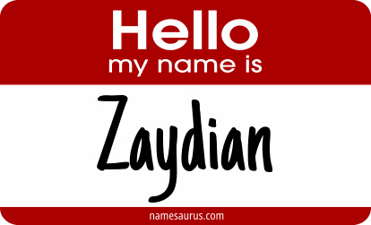 Hello my name is Zaydian png download