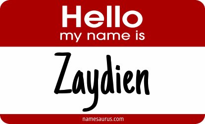 Hello my name is Zaydien png download
