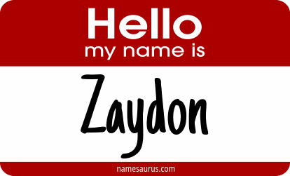 Hello my name is Zaydon png download
