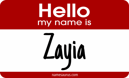 Hello my name is Zayia png download