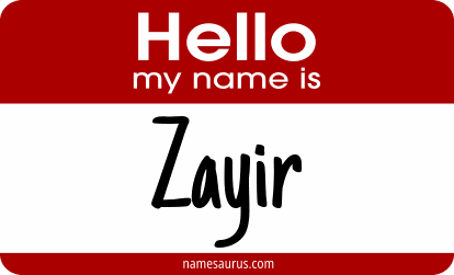 Hello my name is Zayir png download