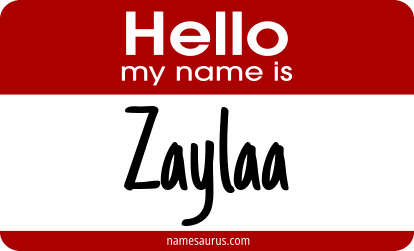 Hello my name is Zaylaa png download