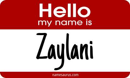 Hello my name is Zaylani png download