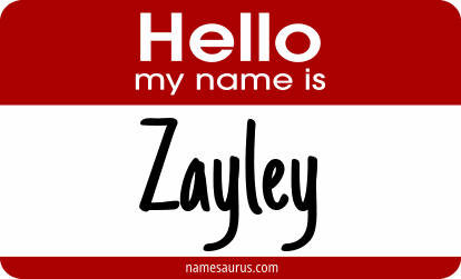 Hello my name is Zayley png download