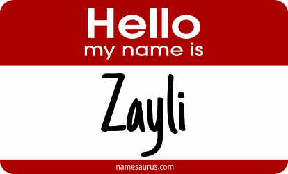 Hello my name is Zayli png download