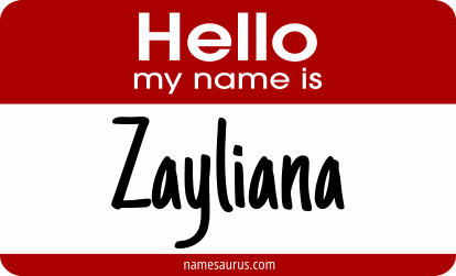 Hello my name is Zayliana png download