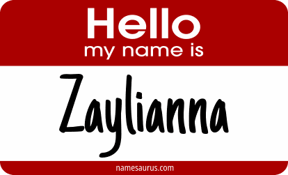 Hello my name is Zaylianna png download