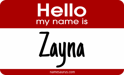 Hello my name is Zayna png download