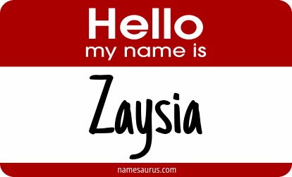 Hello my name is Zaysia png download