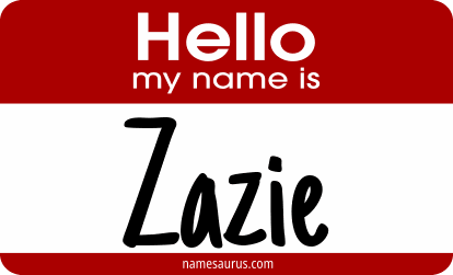 Hello my name is Zazie png download
