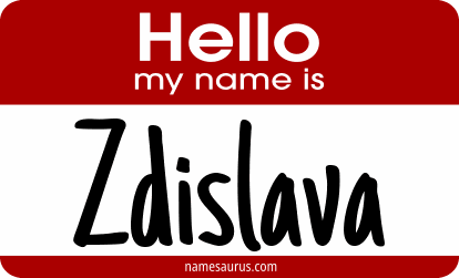 Hello my name is Zdislava png download