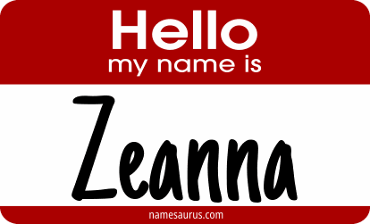 Hello my name is Zeanna png download
