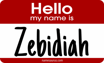 Hello my name is Zebidiah png download