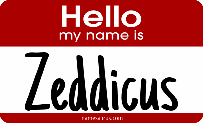 Hello my name is Zeddicus png download