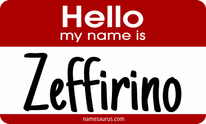Hello my name is Zeffirino png download