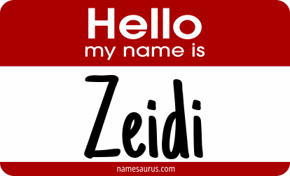 Hello my name is Zeidi png download