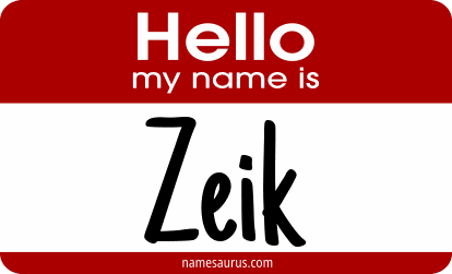 Hello my name is Zeik png download