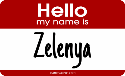 Hello my name is Zelenya png download