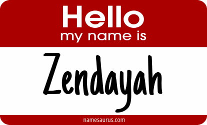 Hello my name is Zendayah png download