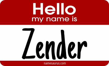 Hello my name is Zender png download