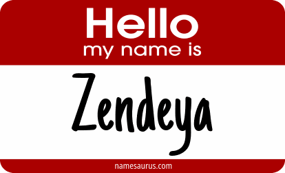 Hello my name is Zendeya png download