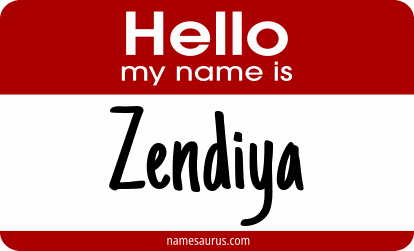 Hello my name is Zendiya png download
