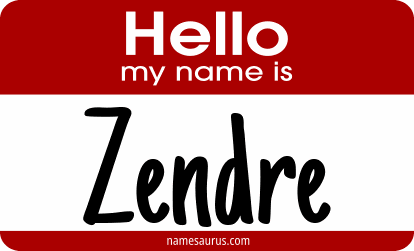 Hello my name is Zendre png download