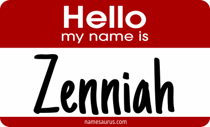 Hello my name is Zenniah png download
