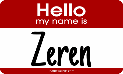 Hello my name is Zeren png download