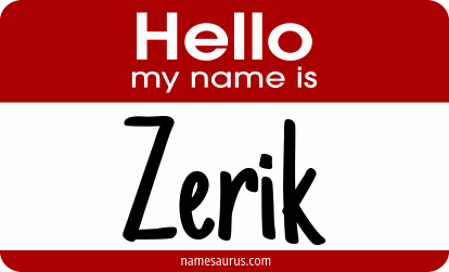 Hello my name is Zerik png download