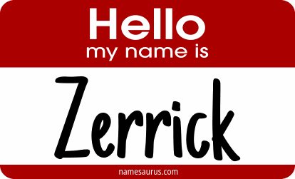 Hello my name is Zerrick png download