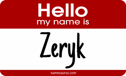 Hello my name is Zeryk png download
