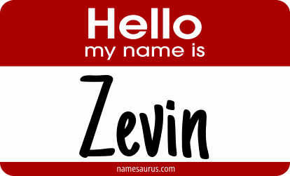 Hello my name is Zevin png download