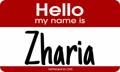Hello my name is Zharia png download
