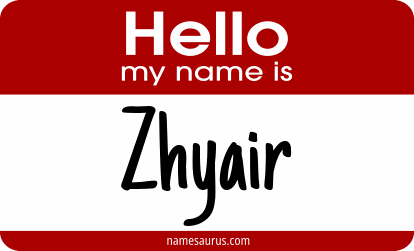 Hello my name is Zhyair png download