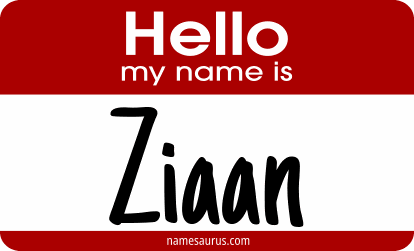 Hello my name is Ziaan png download