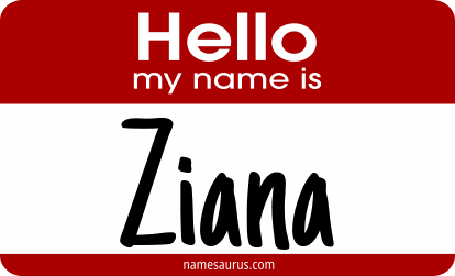 Hello my name is Ziana png download