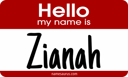 Hello my name is Zianah png download
