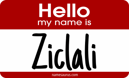 Hello my name is Ziclali png download