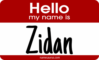 Hello my name is Zidan png download