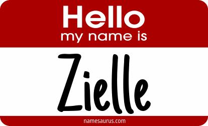 Hello my name is Zielle png download