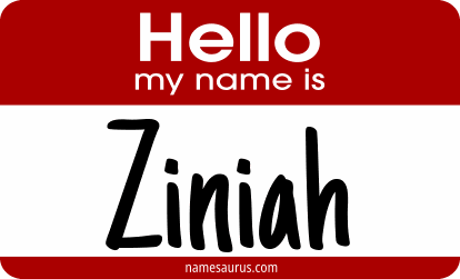 Hello my name is Ziniah png download