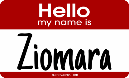 Hello my name is Ziomara png download