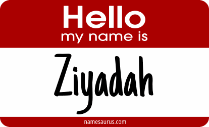 Hello my name is Ziyadah png download