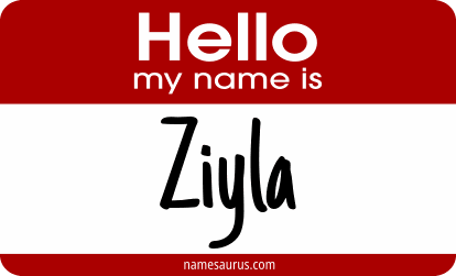 Hello my name is Ziyla png download