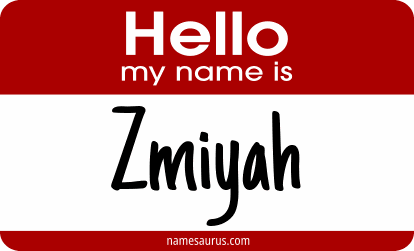Hello my name is Zmiyah png download