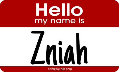 Hello my name is Zniah png download