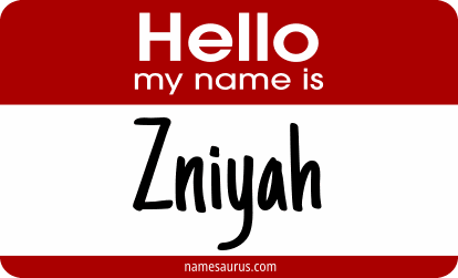 Hello my name is Zniyah png download