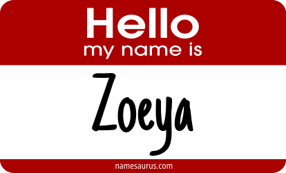 Hello my name is Zoeya png download