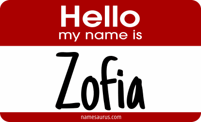 Hello my name is Zofia png download